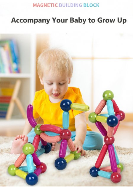 Дитячий магнітний конструктор Magnetic sticks Hl-2122 ∙ 25 деталей - мініатюра 3