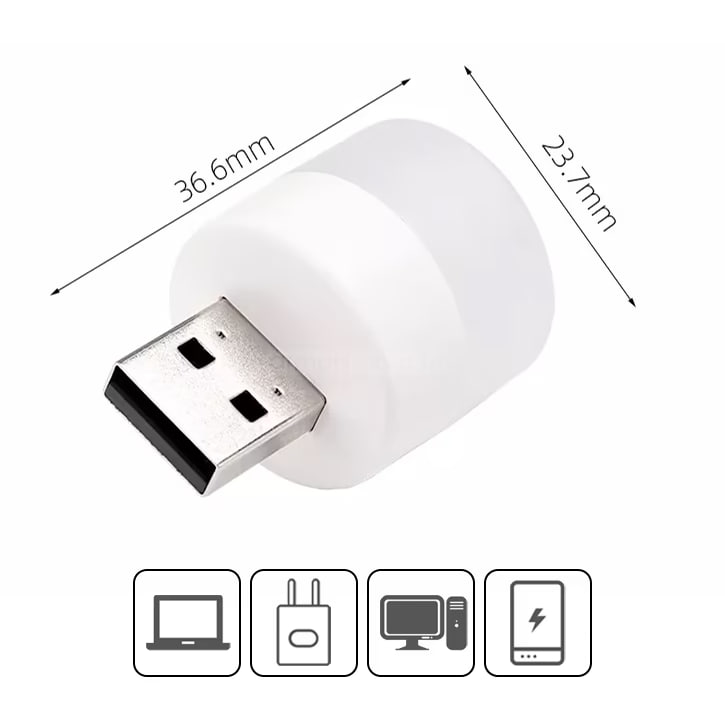 Лампа від USB LED LAMP 1W Light 6000K для дому - мініатюра 6