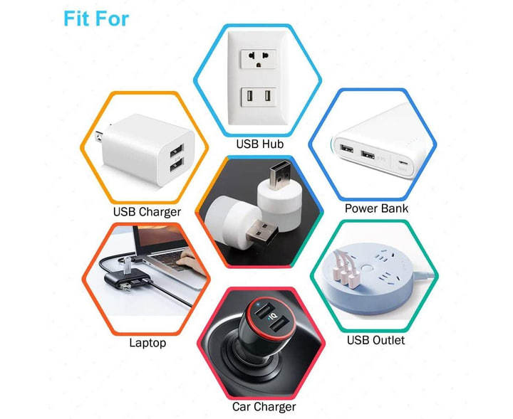 Лампа від USB LED LAMP 1W Light 6000K для дому - мініатюра 10