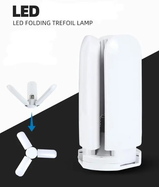 Світлодіодні складні лампи з трьома лопатями LED bulb 60W в патрон Е27 - мініатюра 2