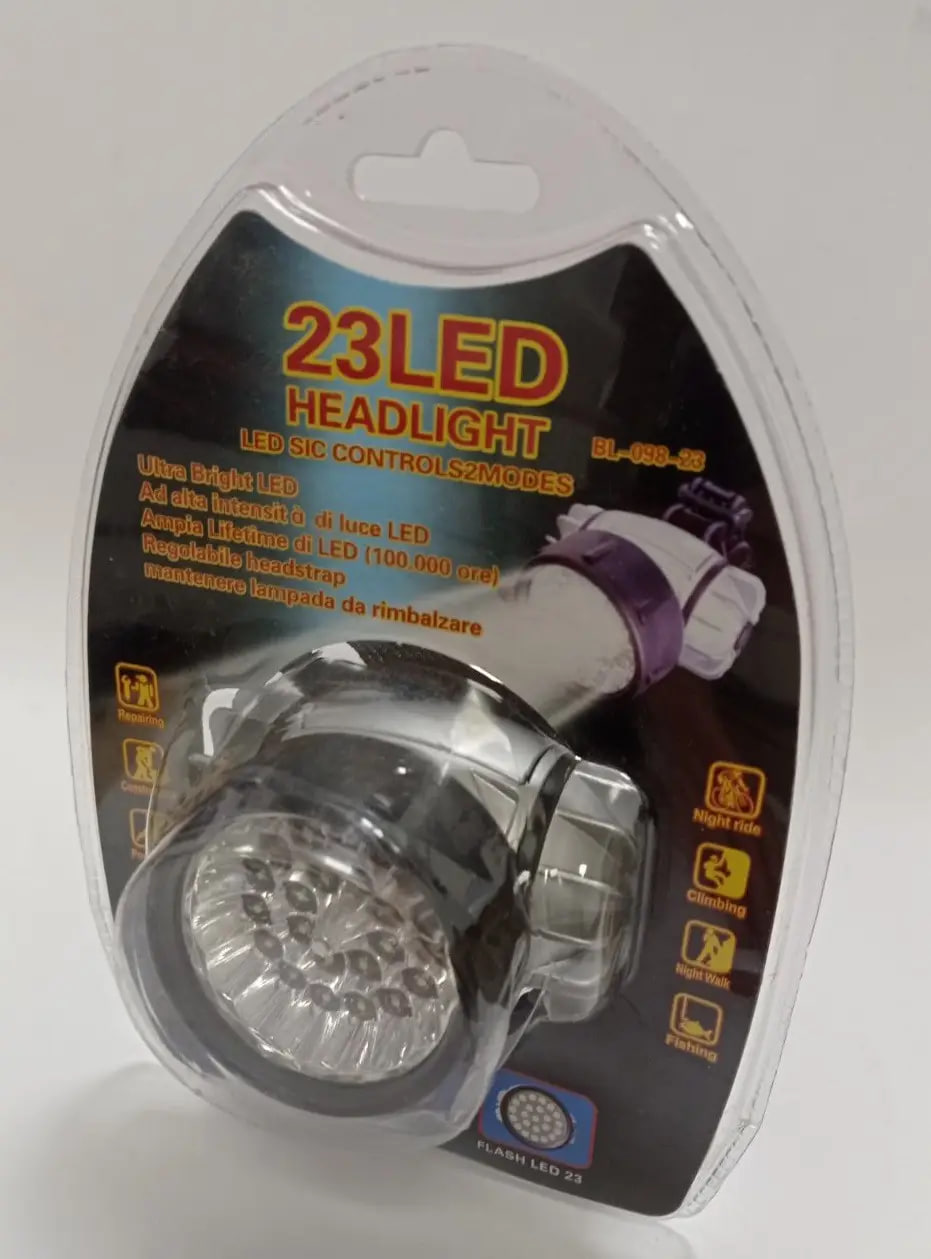 LED налобний ліхтар BL-098-23 з еластичною стрічкою для походів та кемпінгу - мініатюра 2