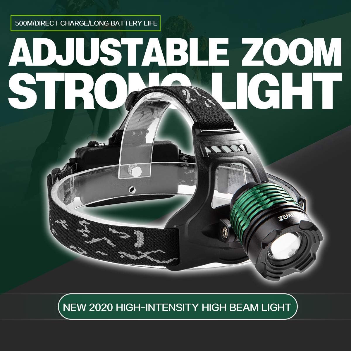 Налобний ліхтар X-Balog BL-2188B-T6 - мініатюра 3