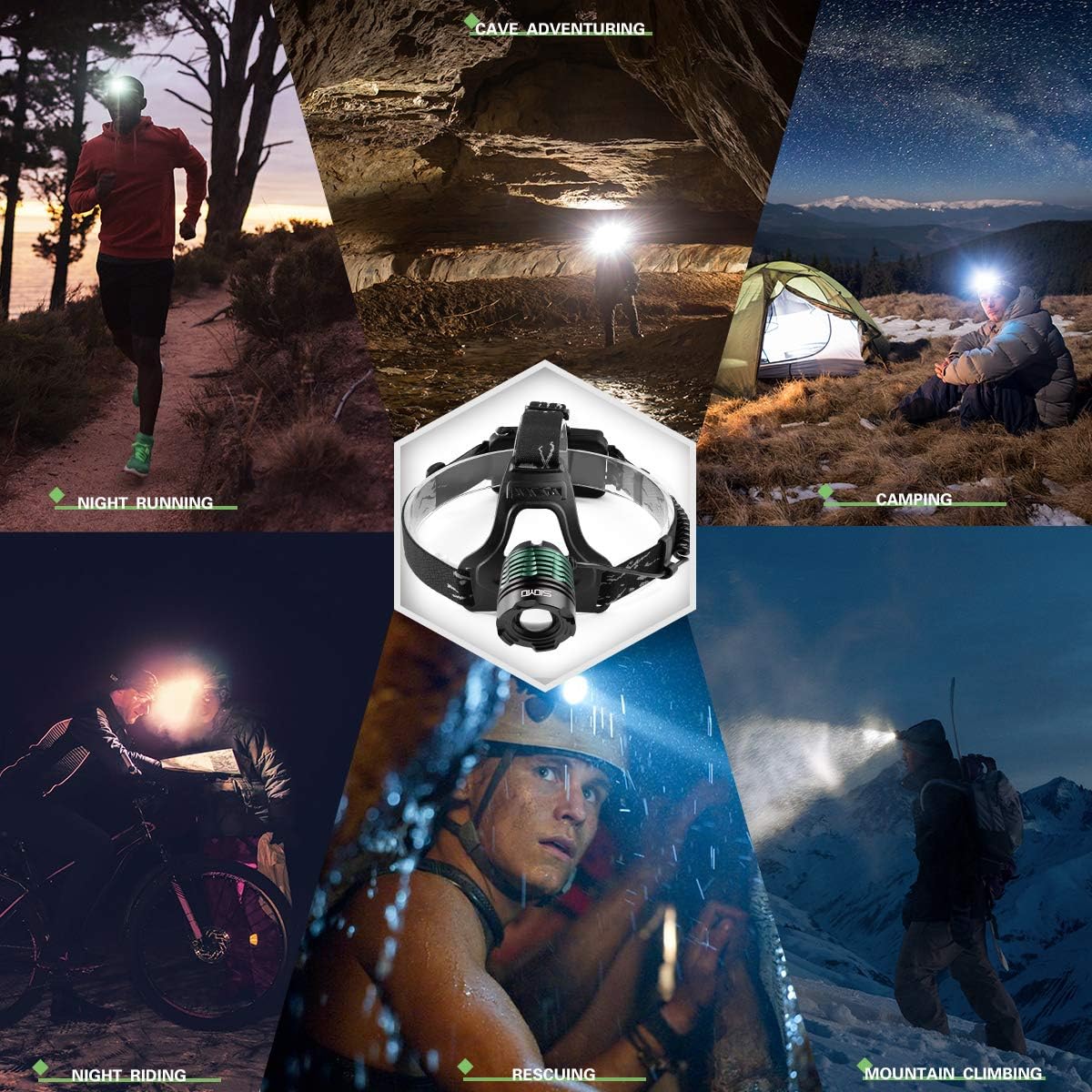 Налобний ліхтар X-Balog BL-2188B-T6 - мініатюра 5