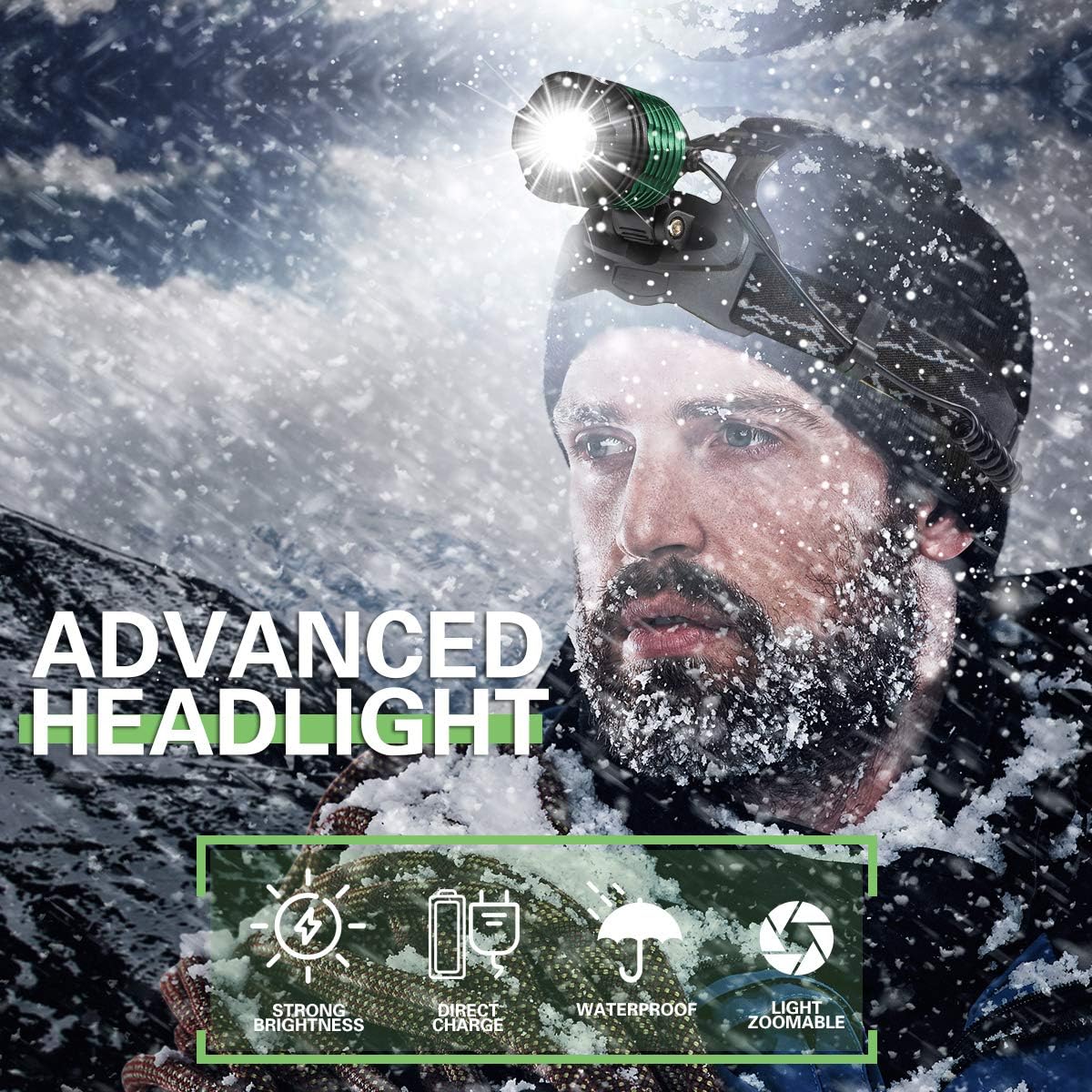 Налобний ліхтар X-Balog BL-2188B-T6 - мініатюра 8