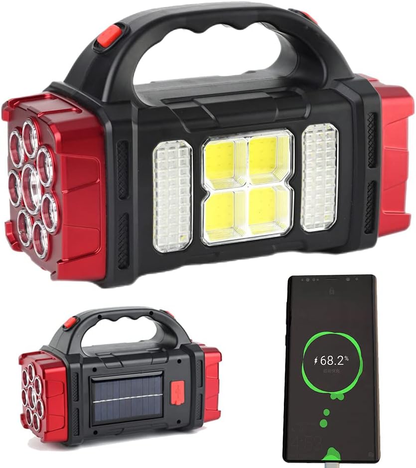 Ліхтар акумуляторний LED Hurry Bolt HB-1678 із сонячною панеллю • Прожектор на сонячній батареї HB-1678 із функцією Power Bank