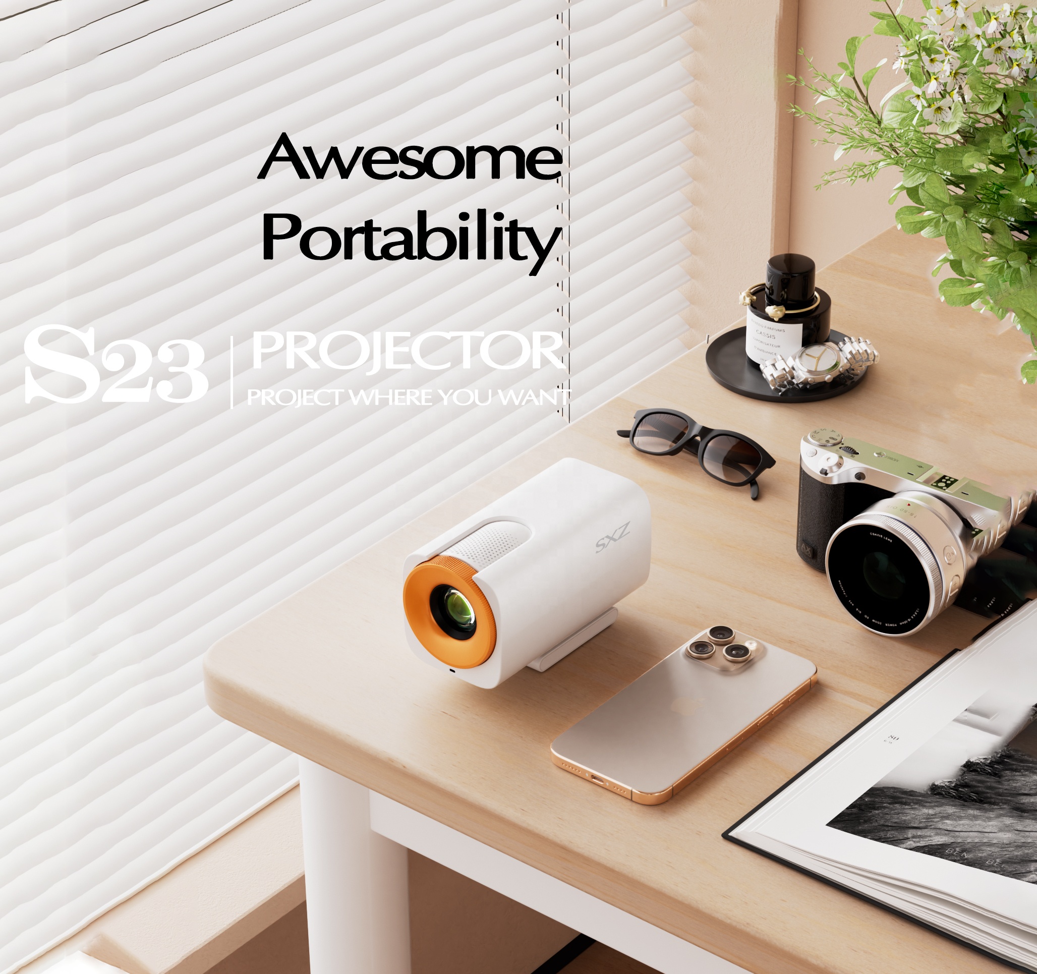 Проектор V16+ Android 13.0 8000 роздільна здатність 1080P - мініатюра 4