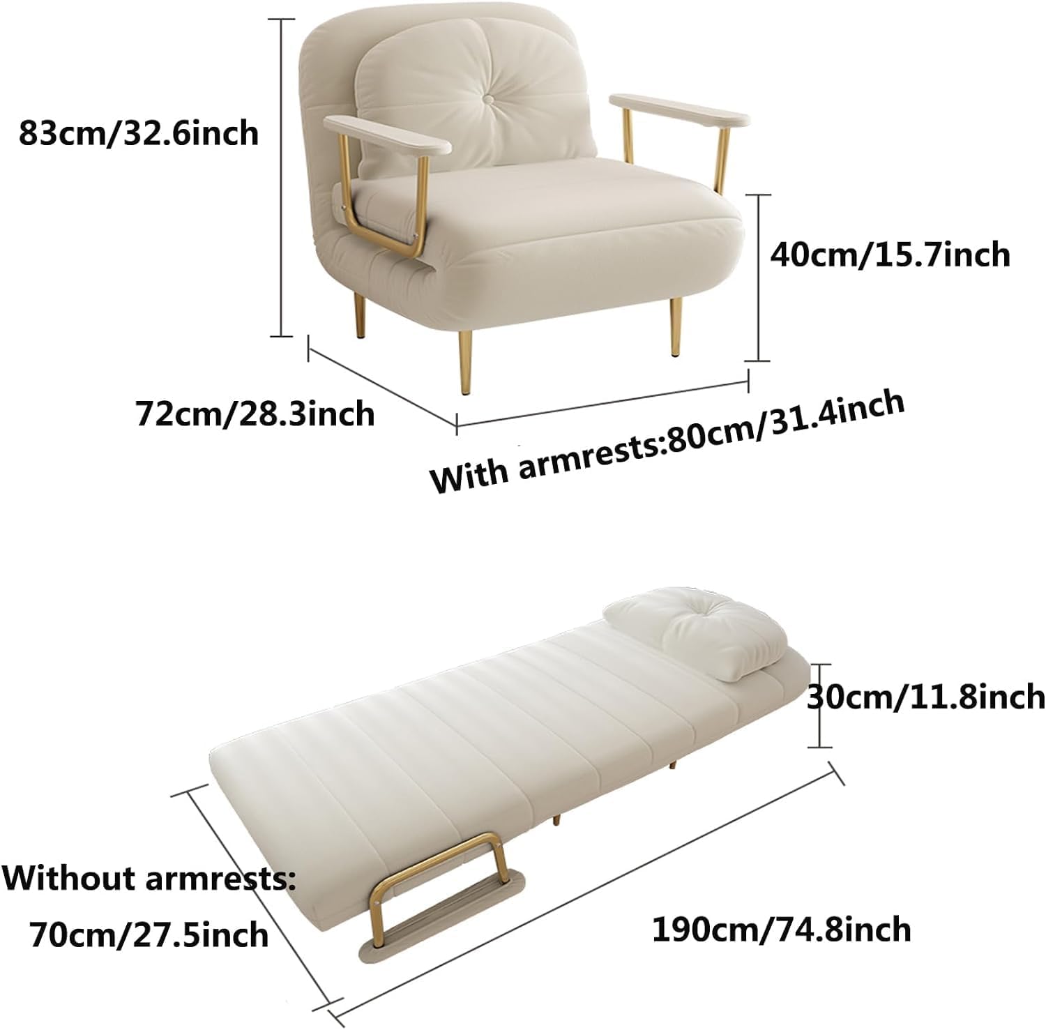 Складний диван-ліжко DR-80 одномісний - мініатюра 5