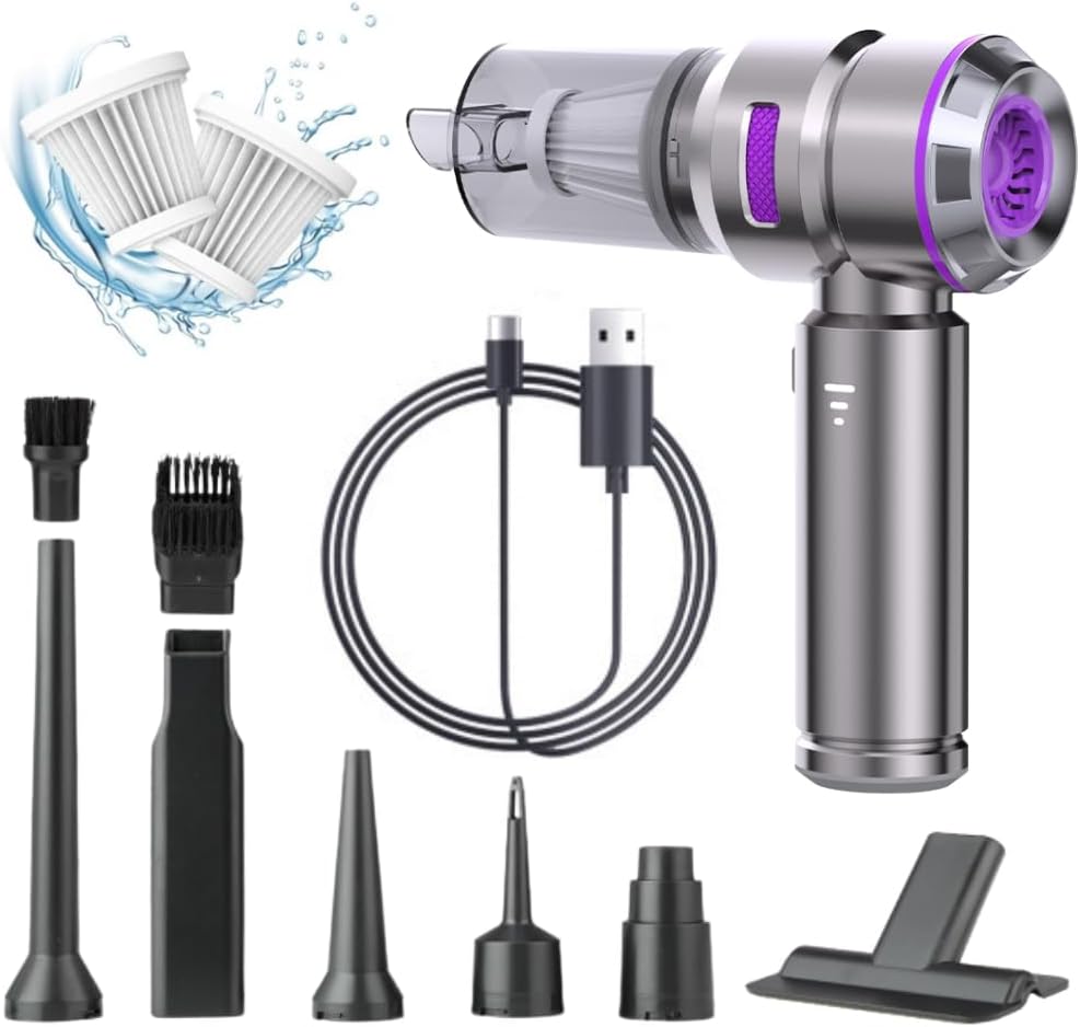 Автопилосос бездротовий 9 насадок 2000 mAh 100W 8000 об/хв - мініатюра 2