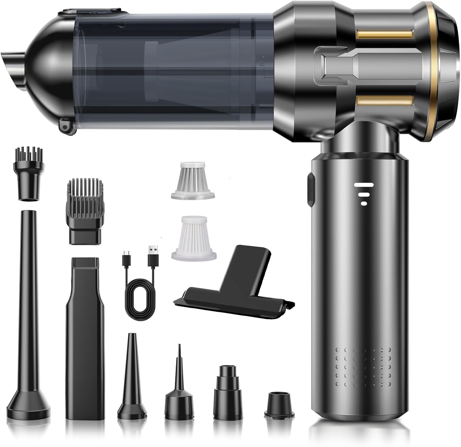 Компактний міні пилосос HL-138 для авто, дому та офісу • Пилосос портативний MINI HL-138