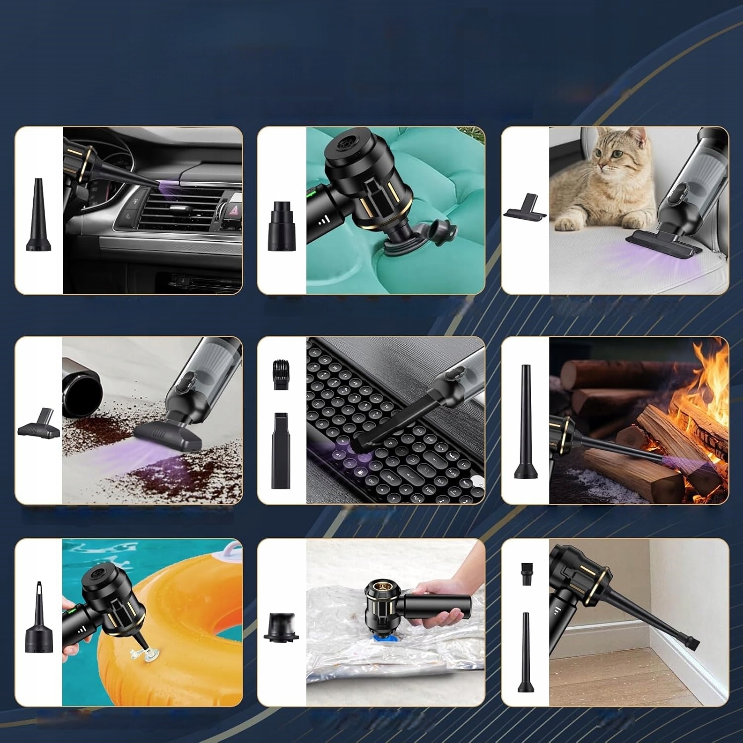 Компактний міні пилосос HL-138 для авто, дому та офісу - мініатюра 2