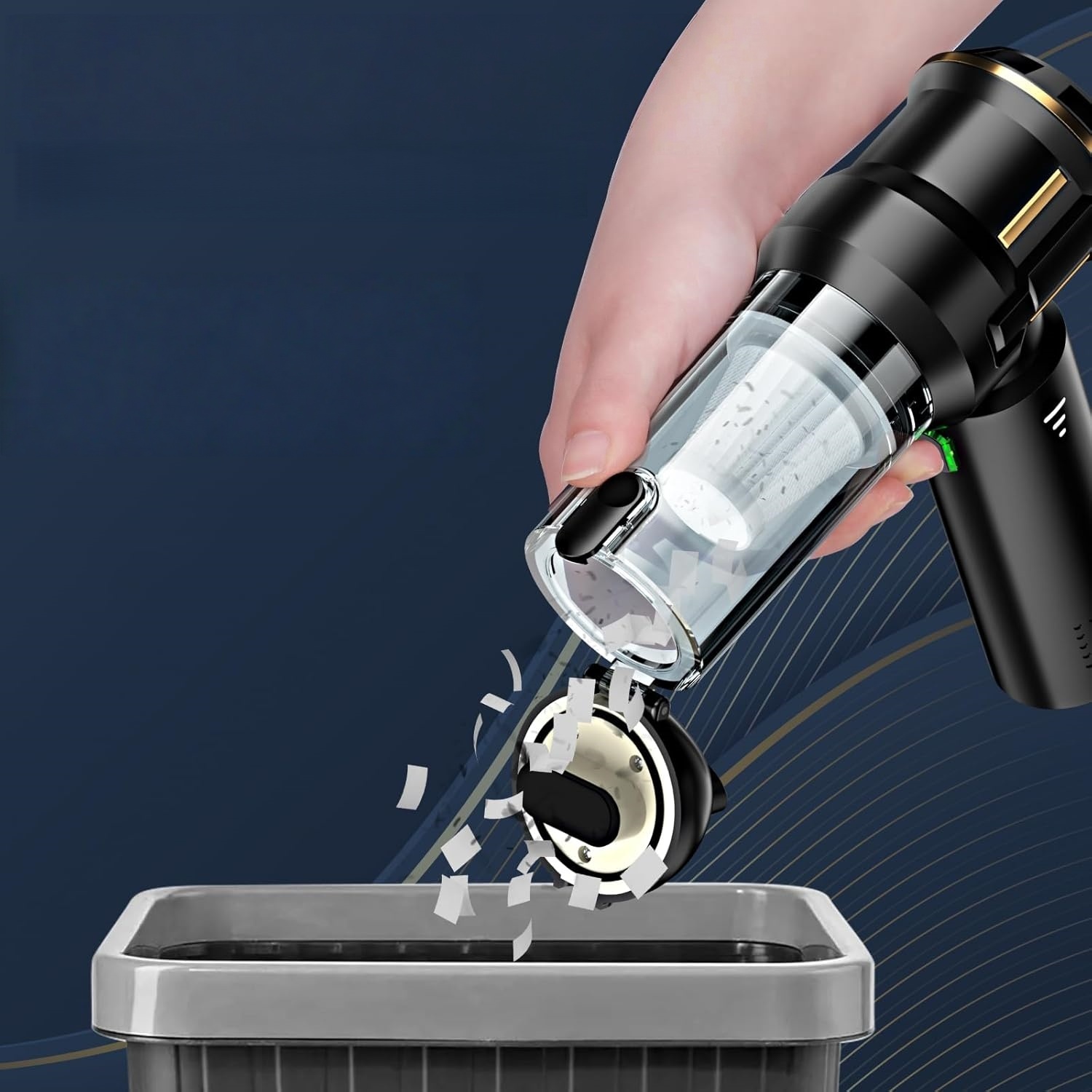 Компактний міні пилосос HL-138 для авто, дому та офісу - мініатюра 7