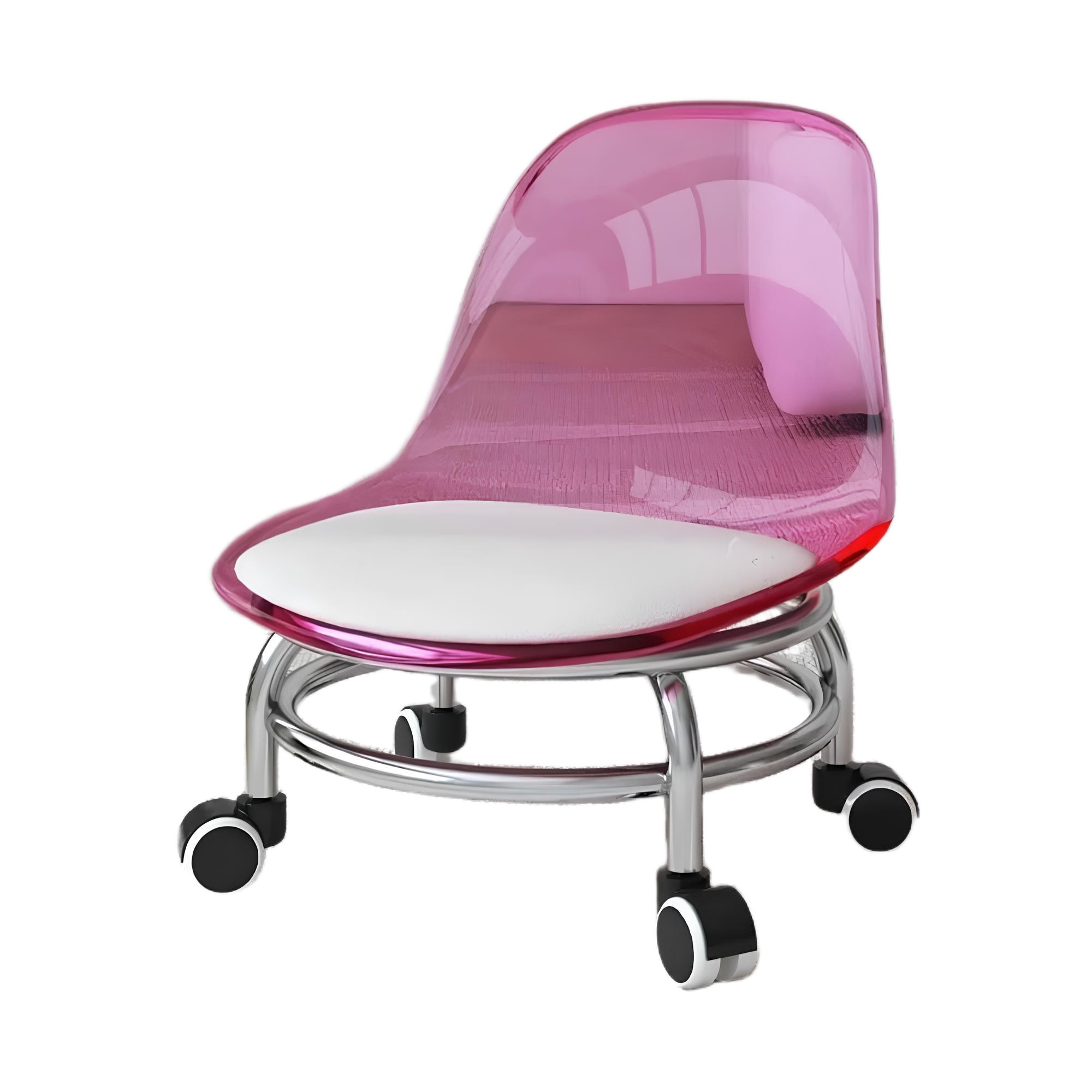 Стілець для дому з м’яким сидінням акриловою спинкою та коліщатками - мініатюра 7