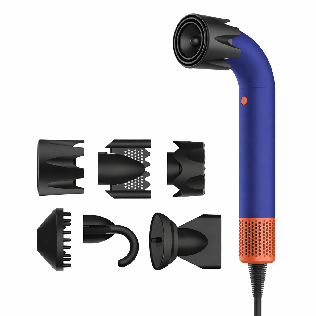 Компактний фен для волосся HD-20 з 6 насадками для сушіння та укладання • Фен HD-20 з насадками для сушіння волосся