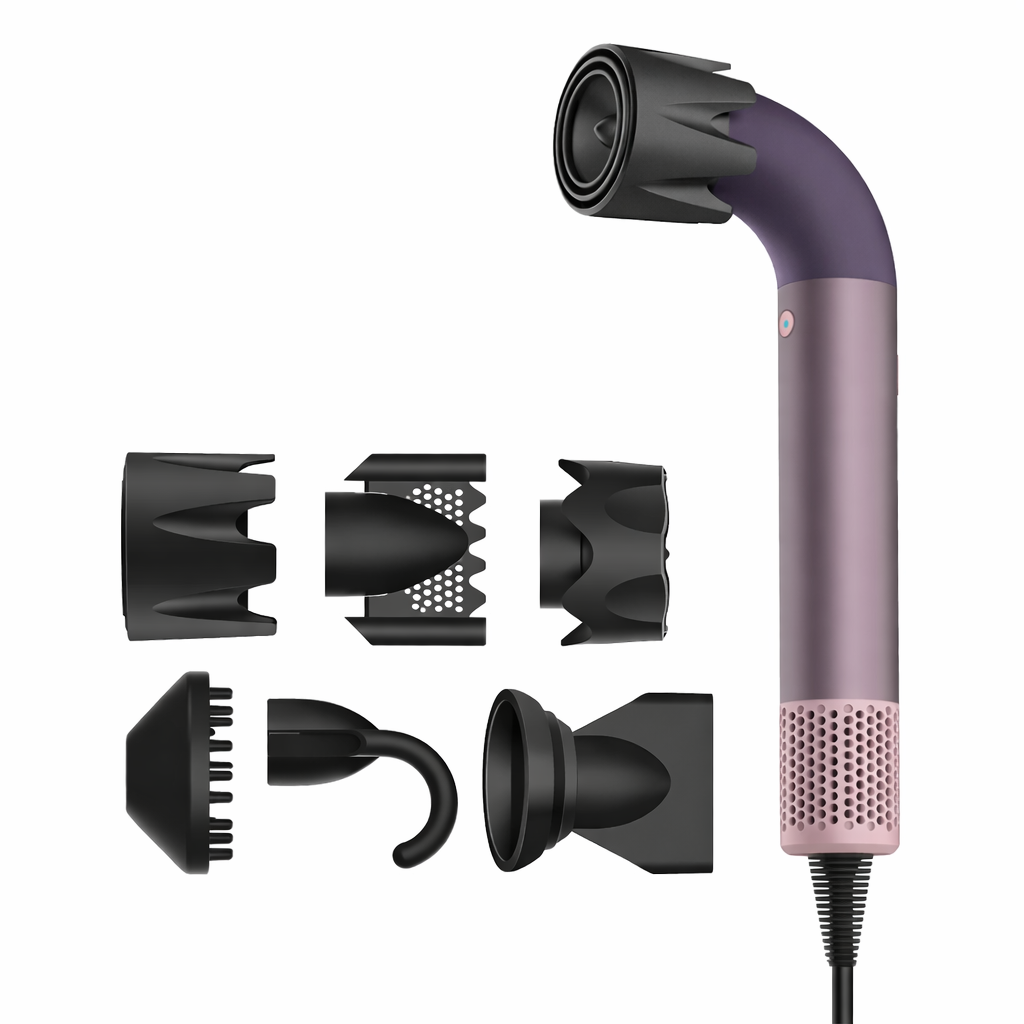 Компактний фен для волосся HD-20 з 6 насадками для сушіння та укладання - мініатюра 2
