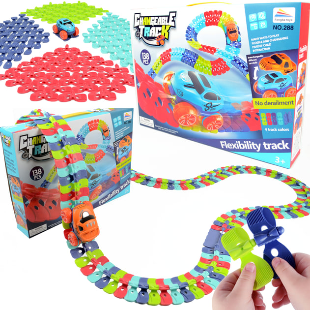 Автомобільна гоночна траса з машинкою Cheangeble Track 138 деталей - мініатюра 6