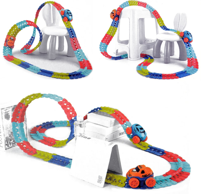 Автомобільна гоночна траса з машинкою Cheangeble Track 138 деталей - мініатюра 8