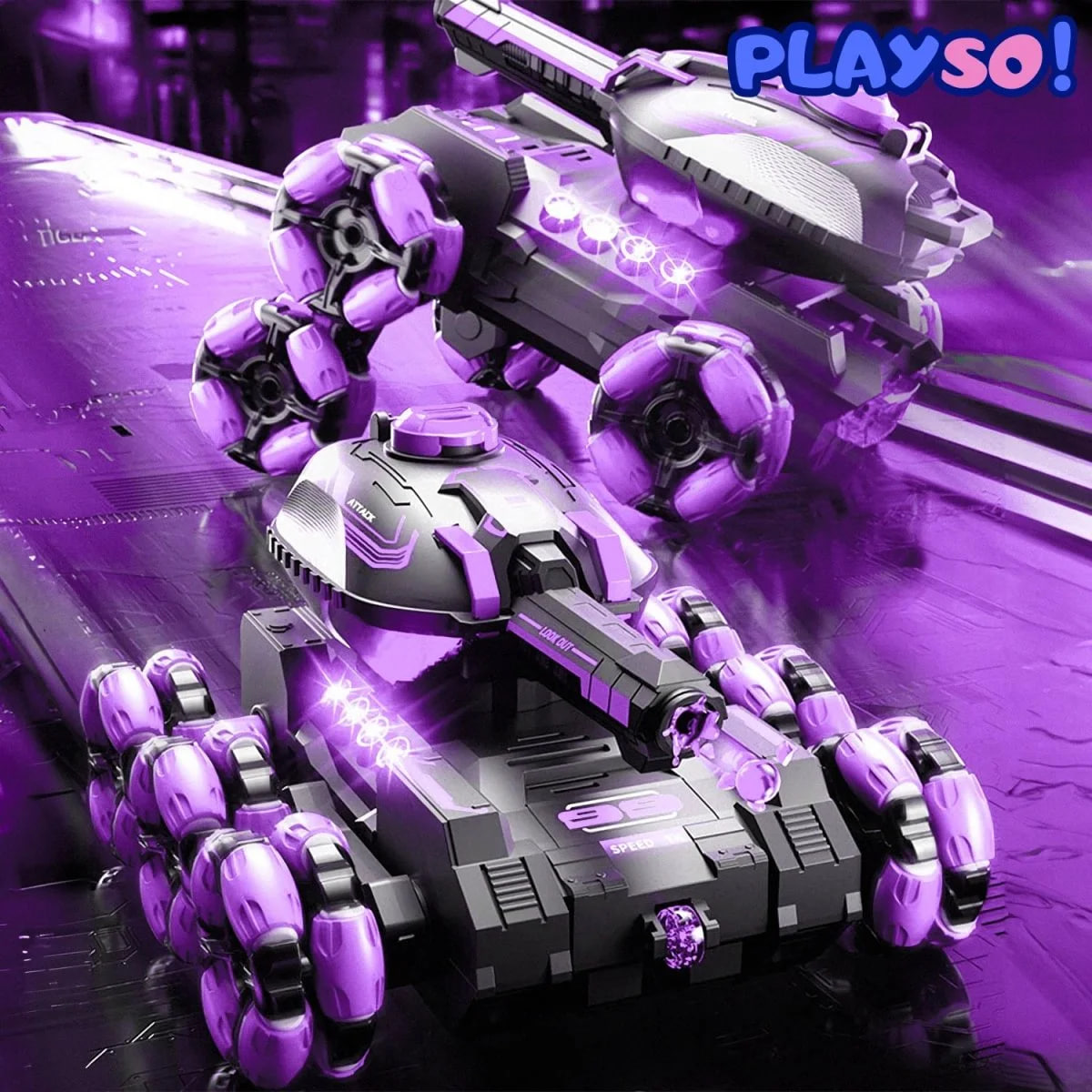 6-колісна радіокерована колісниця з водяними бомбами для дітей - мініатюра 2