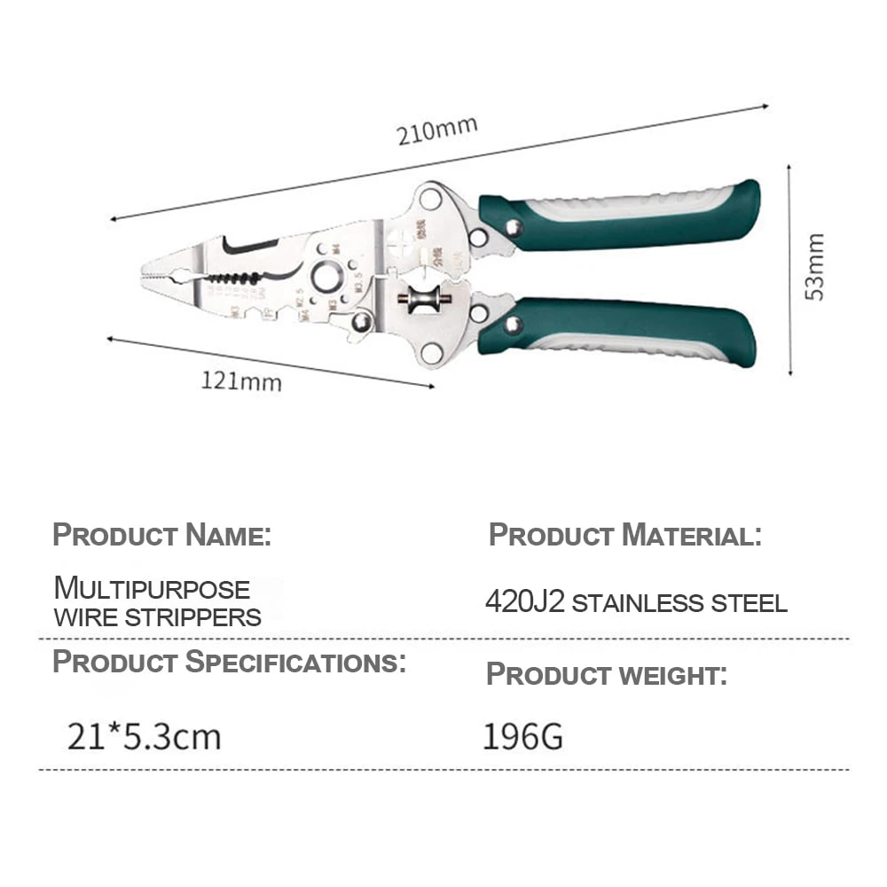 Багатофункціональні плоскогубці для зачистки проводів - мініатюра 2