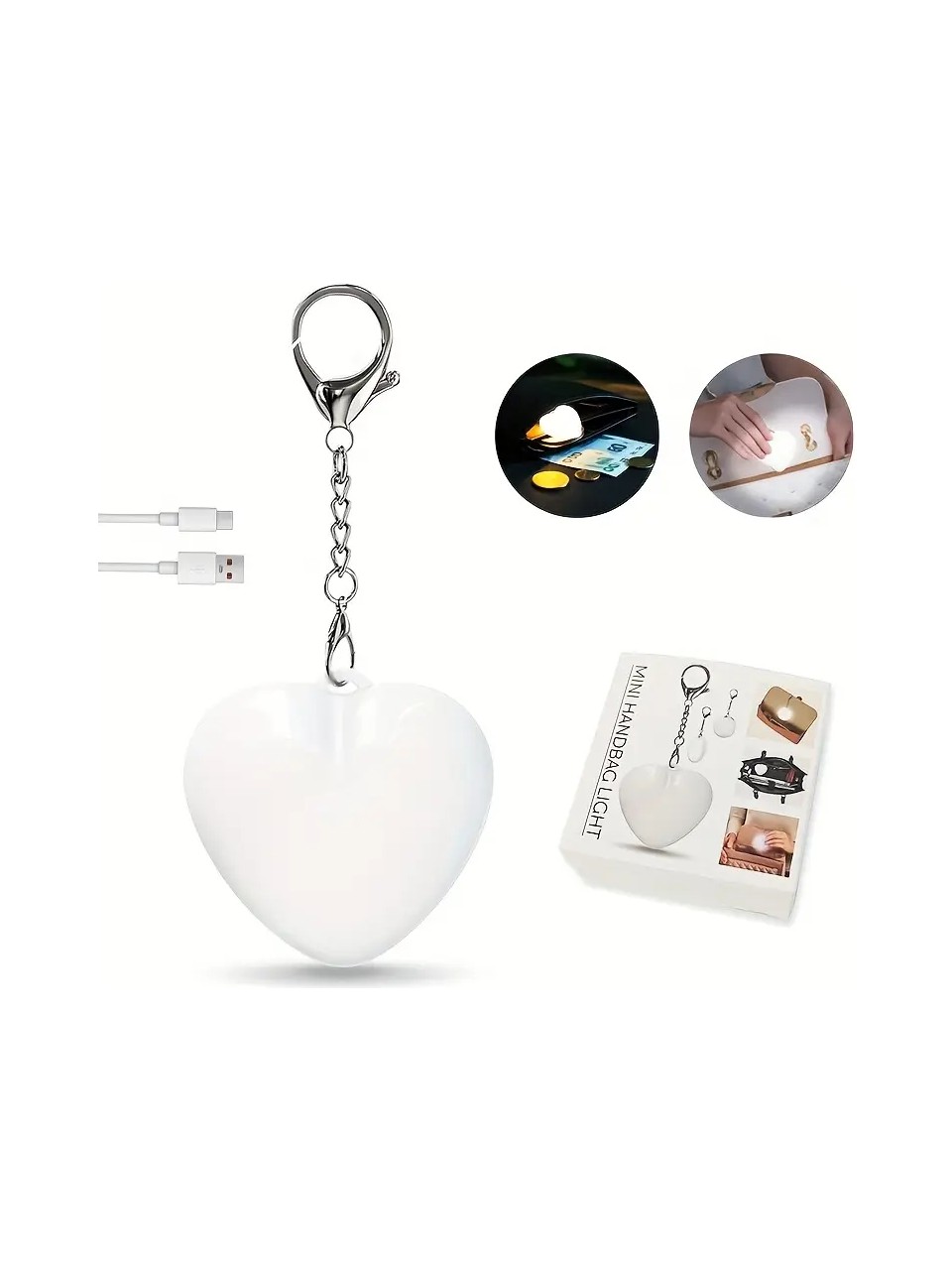 Світлодіодний світильник у формі серця з сенсорним датчиком • Сенсорний світильник у формі серця