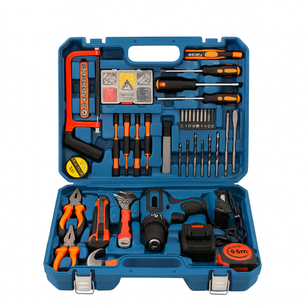 Акумуляторний дриль-шуруповерт DF550DWE 24V 5A/h Li-Ion з набором інструментів 40 предметів • Професійний шуруповерт із 2 акумуляторами та кейсом