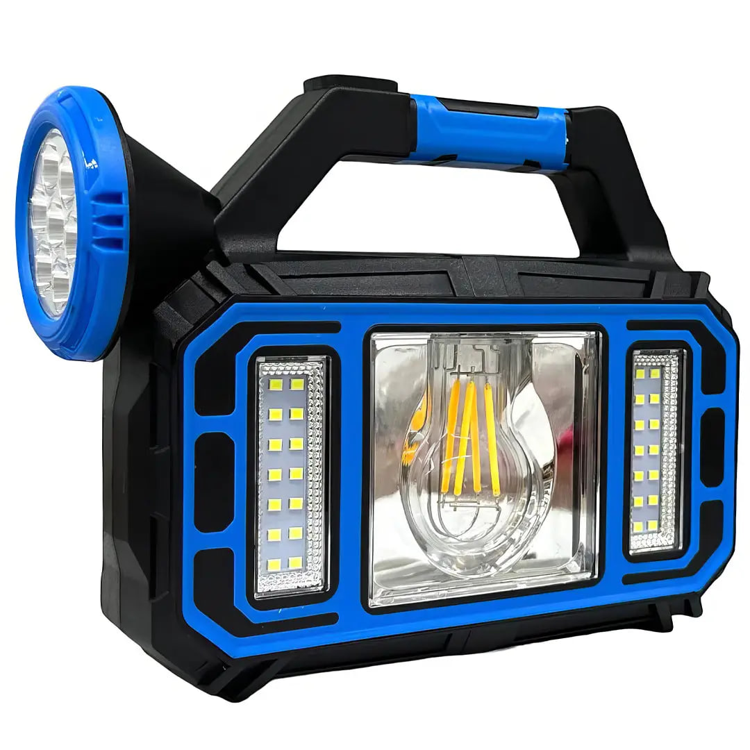 Ручний акумуляторний ліхтар HS-8036-7-A із сонячною батареєю та функцією PowerBank • Акумуляторний світлодіодний ліхтар HS-8036-7-A