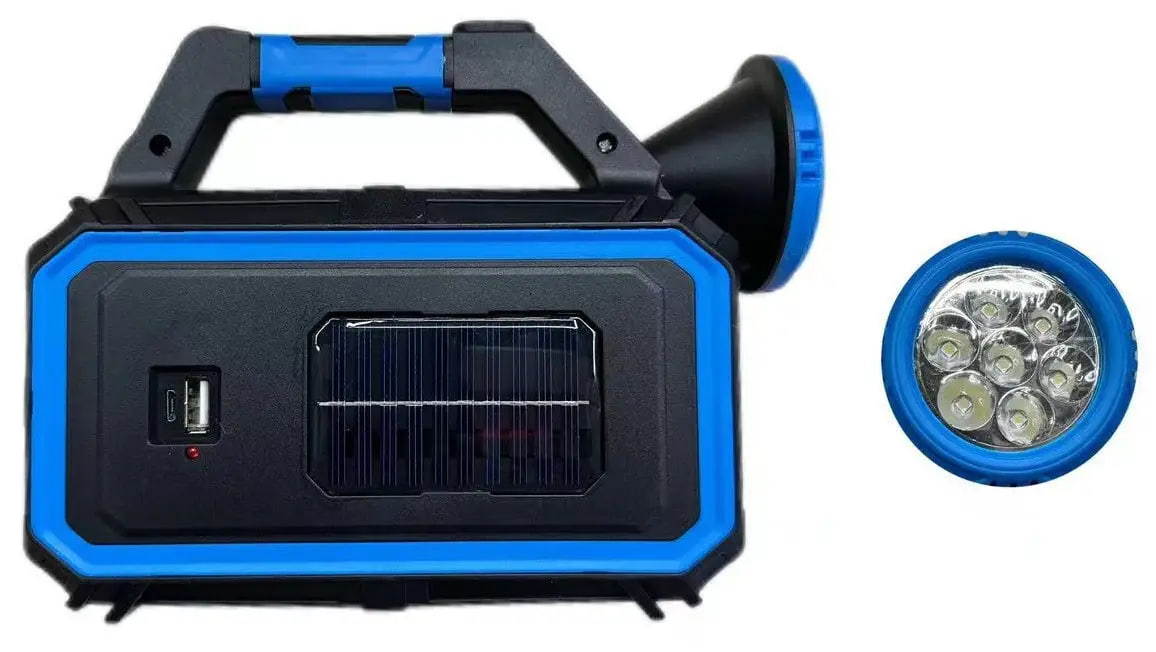 Ручний акумуляторний ліхтар HS-8036-7-A із сонячною батареєю та функцією PowerBank - мініатюра 3