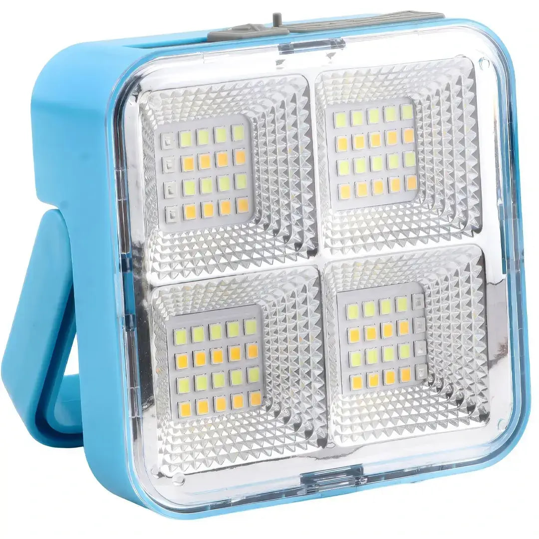 Ручний акумуляторний світлодіодний ліхтар LD-02 із сонячною панеллю та PowerBank - мініатюра 2