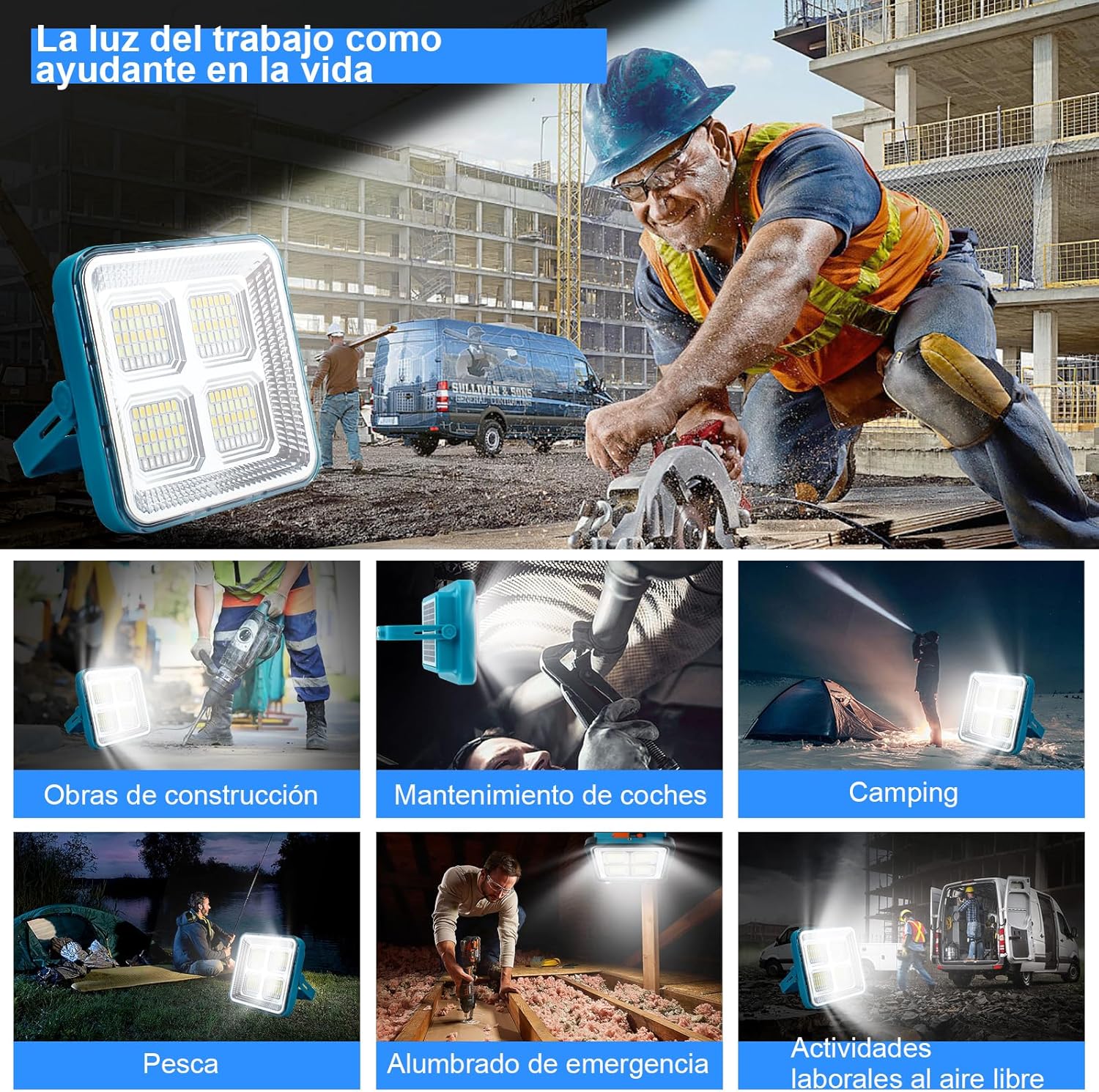 Ручний акумуляторний світлодіодний ліхтар LD-02 із сонячною панеллю та PowerBank - мініатюра 4