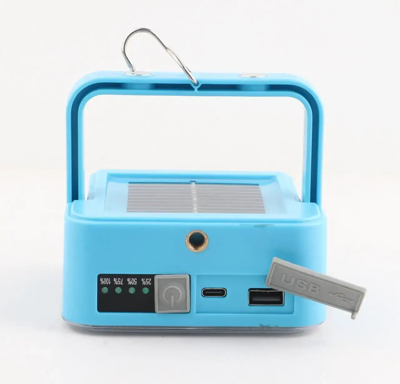 Ручний акумуляторний світлодіодний ліхтар LD-02 із сонячною панеллю та PowerBank - мініатюра 7