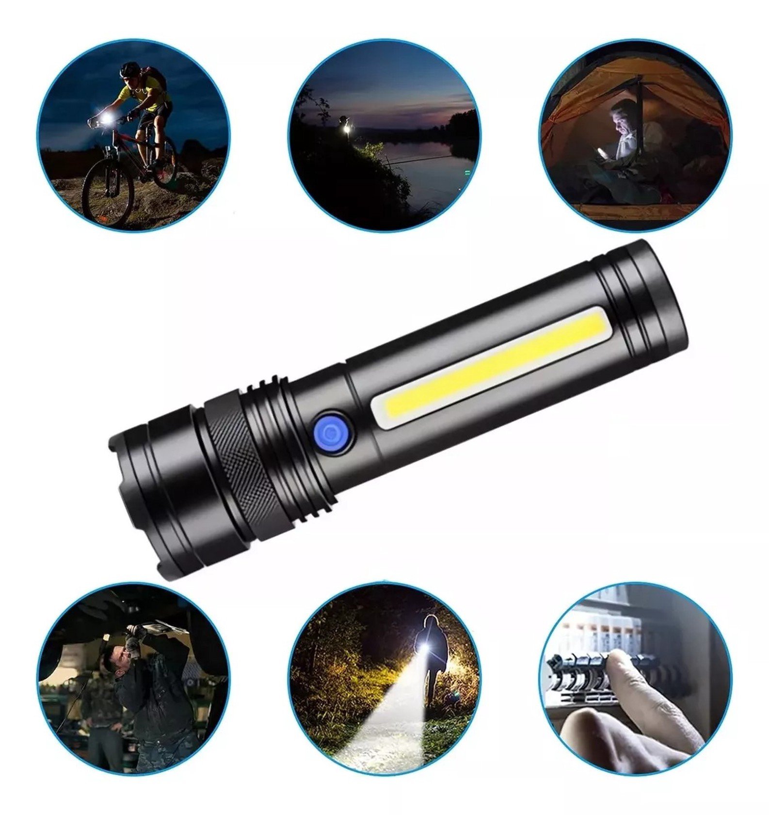 Тактичний ліхтарик X-Balog BL-C27 на акумуляторі з кабелем для заряджання - мініатюра 3