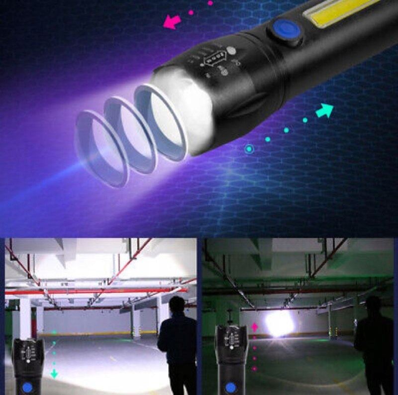 Тактичний ліхтарик X-Balog BL-C27 на акумуляторі з кабелем для заряджання - мініатюра 7