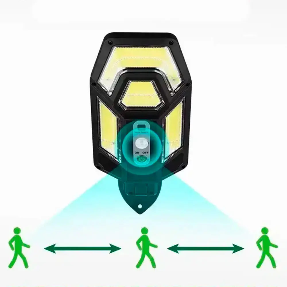 Вуличний світильник на сонячних батареях HS-801B з датчиком руху та пультом управління - мініатюра 4