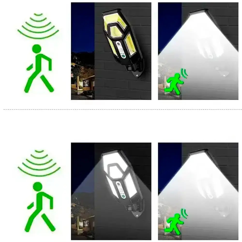 Вуличний світильник на сонячних батареях HS-801B з датчиком руху та пультом управління - мініатюра 6