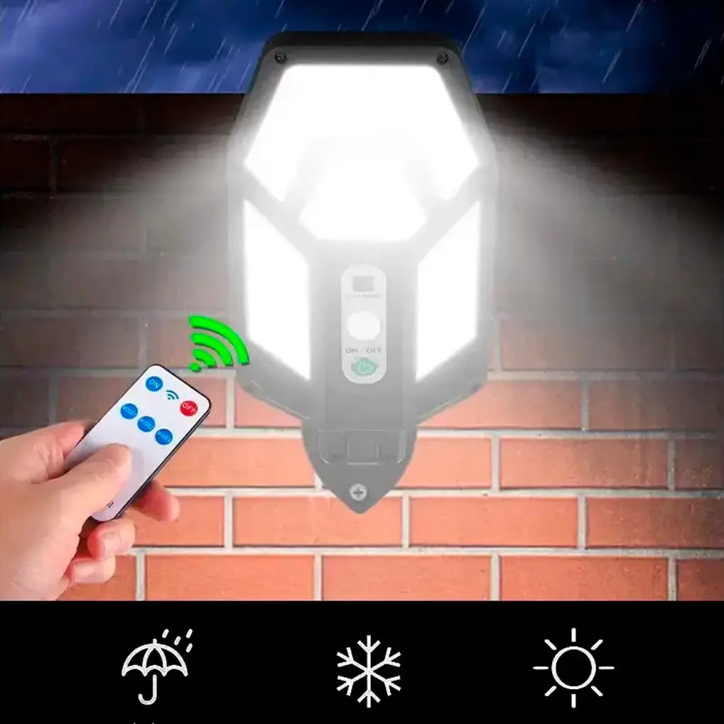 Вуличний світильник на сонячних батареях HS-801B з датчиком руху та пультом управління - мініатюра 7