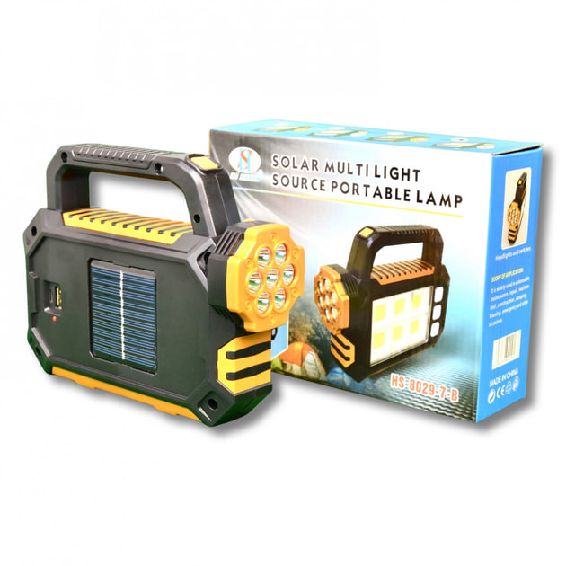 Акумуляторний ліхтар Solar Multi Light Source Portable Lamp BL-HS-8029-7 - мініатюра 5