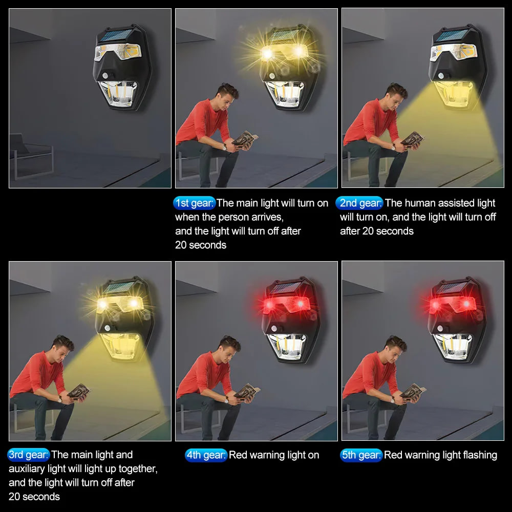 Вуличний ліхтар на сонячних батареях із датчиком руху Animal - мініатюра 3