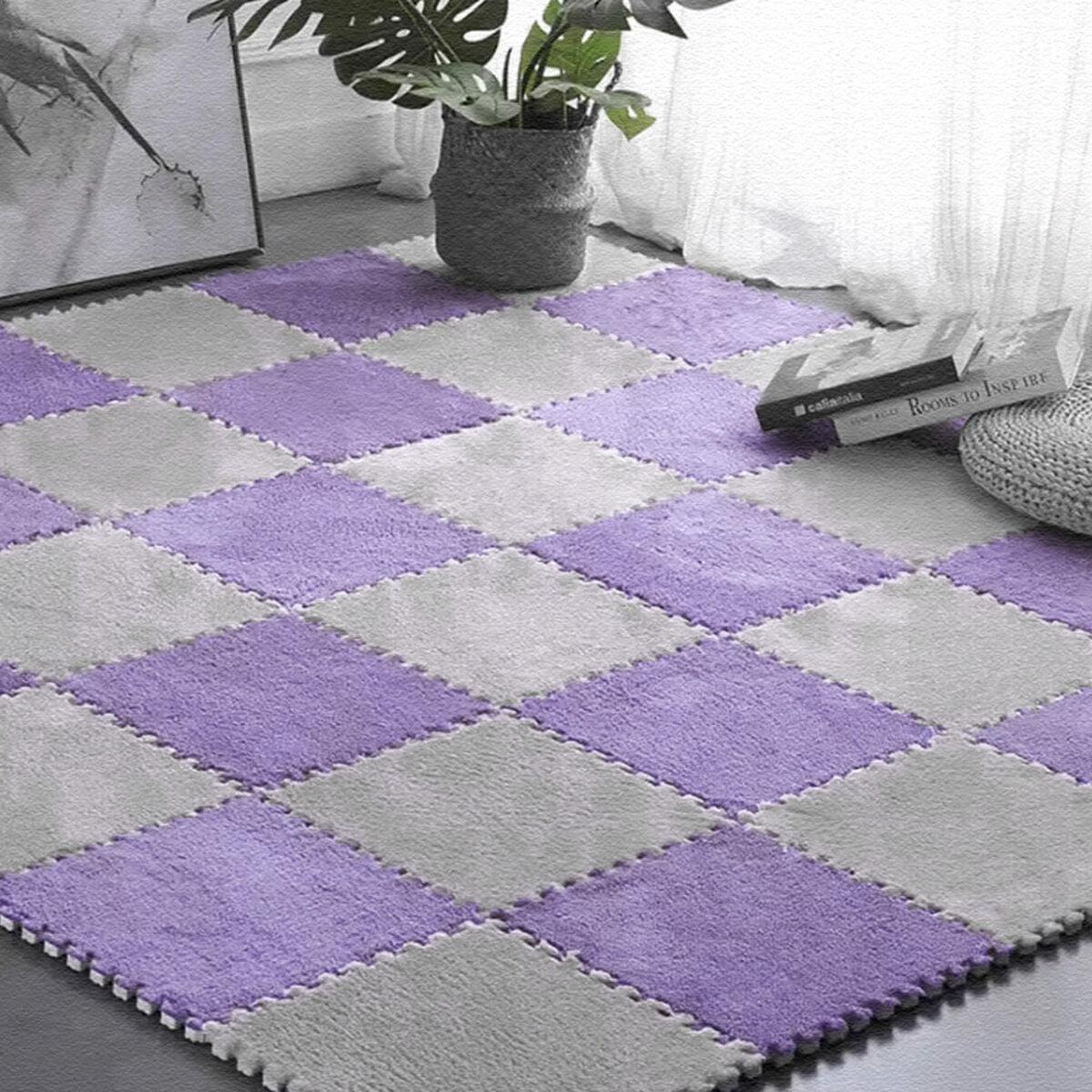 Килимок-пазл плюшевий 30×30 см для дому ∙ М’який ігровий килимок для дітей та дорослих - мініатюра 2