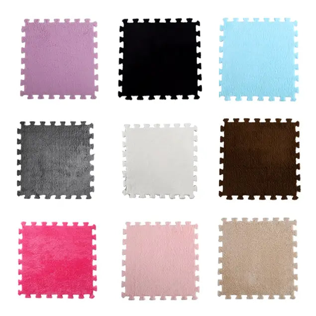 Килимок-пазл плюшевий 30×30 см для дому ∙ М’який ігровий килимок для дітей та дорослих - мініатюра 8