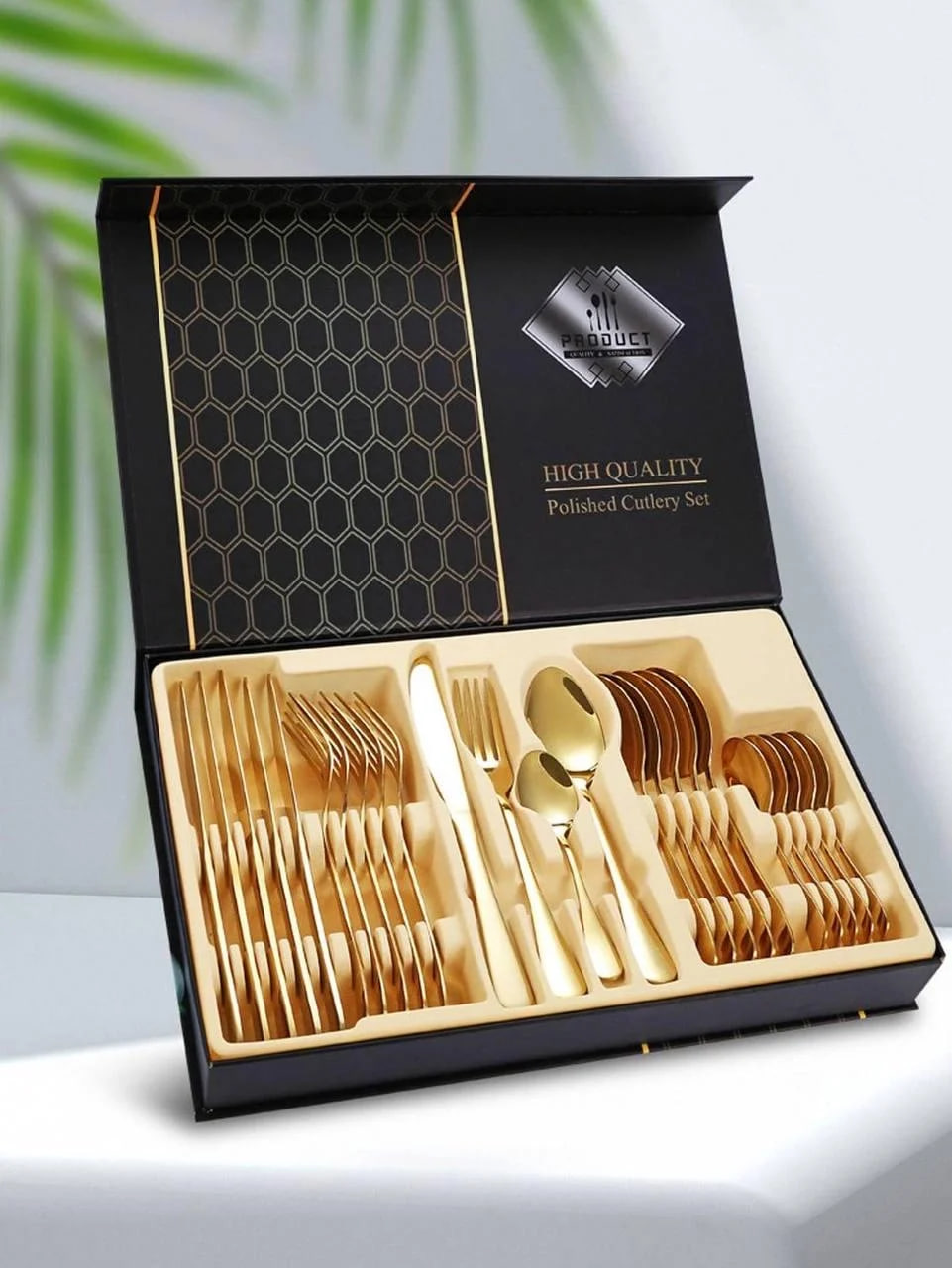 Набір столових приборів на 6 персон набір ложок виделок і ножів 24 предмети в коробці ∙ Столові прибори з нержавіючої сталі Portugal Collection - мініатюра 8