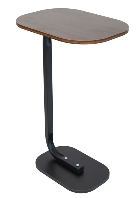 Приліжковий столик D-03 із дерев’яною стільницею та металевою основою 30×45×63 ∙ Наддиванний овальний стіл із цільною стільницею 64225 - мініатюра 4