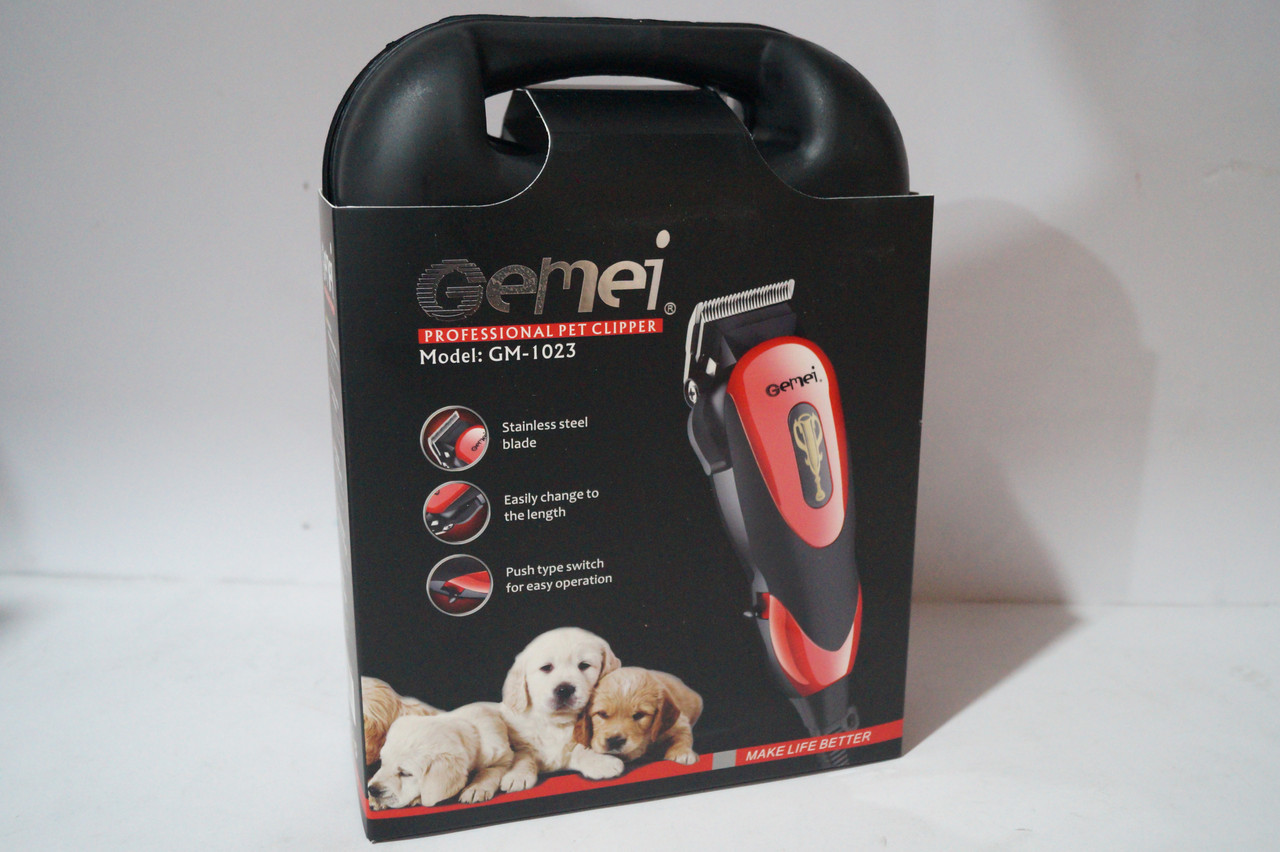 Професійна машинка для стрижки тварин Gemei GM-1023 - мініатюра 5