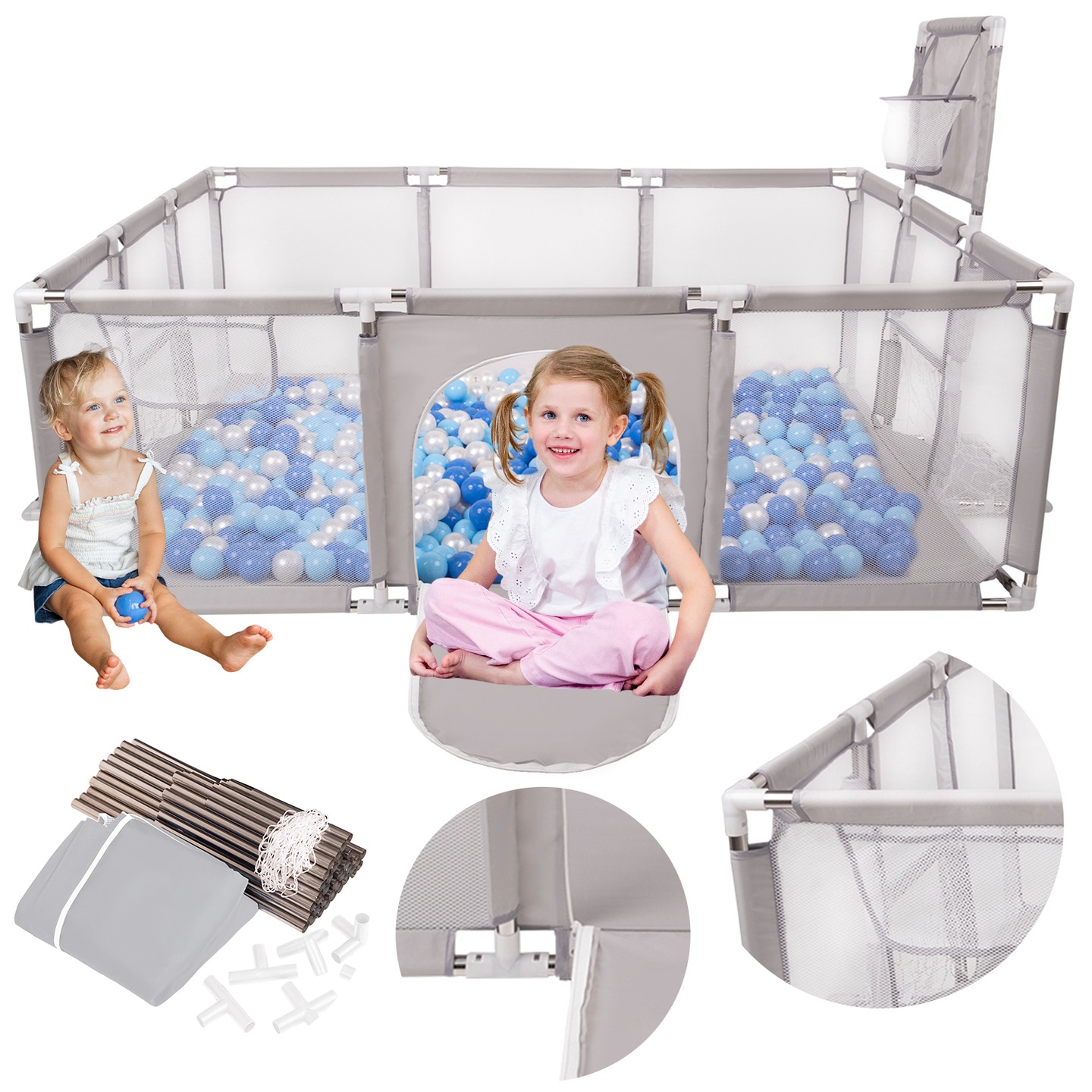 Дитячий манеж ігровий 180х120см ∙ Манеж ігровий майданчик Kids Lionelo для дітей - мініатюра 8