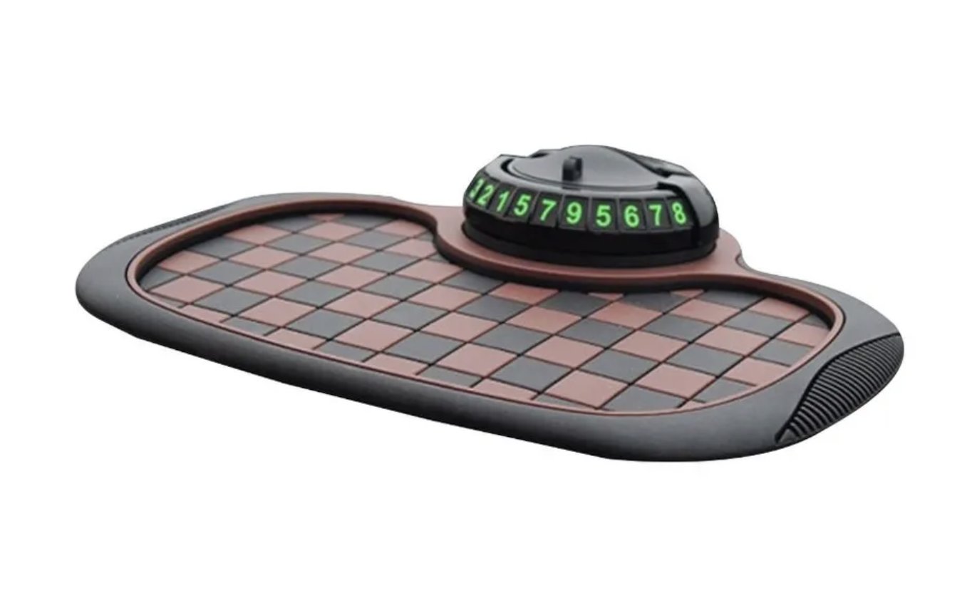 Багатофункціональний автомобільний нековзний килимок 5238 3в1 ∙ Тримач для телефону парковочна табличка та нековзний килимок 5238 - мініатюра 2