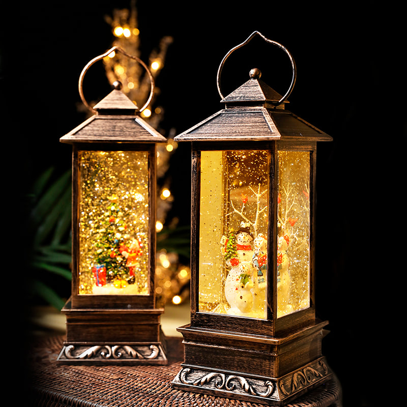 Новорічний Фонарь 9,2×9,2×22,5 см з підсвіткою та музикою Різдвяний вогник HC-D002 ∙ Фонарь новорічний Різдвяний вогник для дому - мініатюра 4