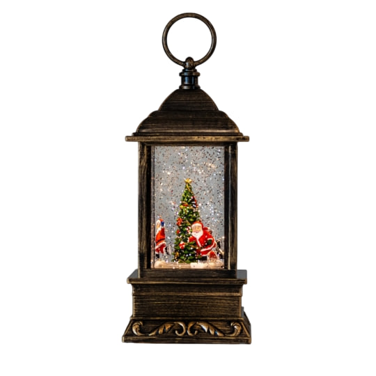 Новорічний Фонарь 9,2×9,2×22,5 см з підсвіткою та музикою Різдвяний вогник HC-D002 ∙ Фонарь новорічний Різдвяний вогник для дому - мініатюра 5