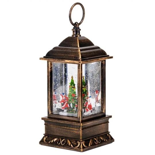 Новорічний Фонарь 9,2×9,2×22,5 см з підсвіткою та музикою Різдвяний вогник HC-D002 ∙ Фонарь новорічний Різдвяний вогник для дому - мініатюра 6