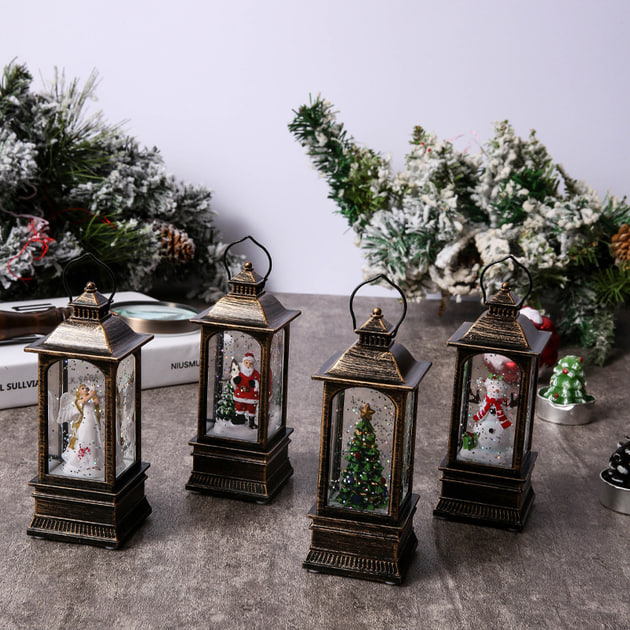 Новорічний Фонарь 9,2×9,2×22,5 см з підсвіткою та музикою Різдвяний вогник HC-D002 ∙ Фонарь новорічний Різдвяний вогник для дому - мініатюра 7