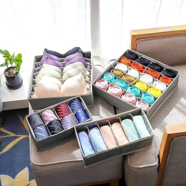 Органайзер для речей 4 ШТ 32х32х10 см XL-1090 ∙ Набір органайзерів для ящиків та шаф XL-1090 - мініатюра 6