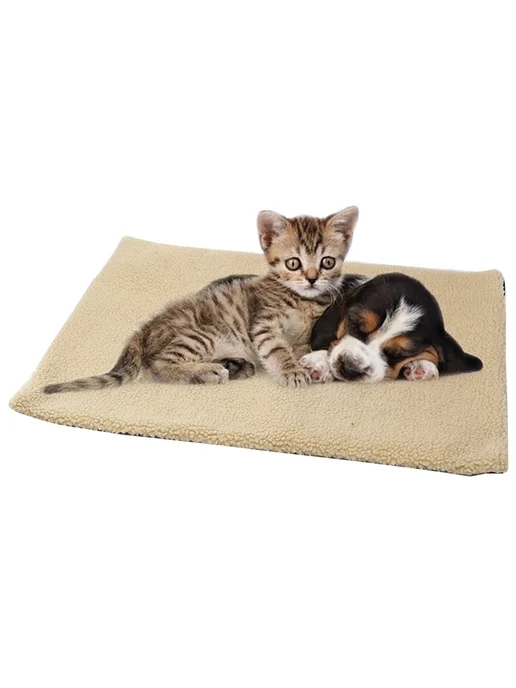 Самонагріваючий килимок для домашніх тварин ∙ Килимок самонагрівний теплоїзол 60×45 см без електрики знімний чохол