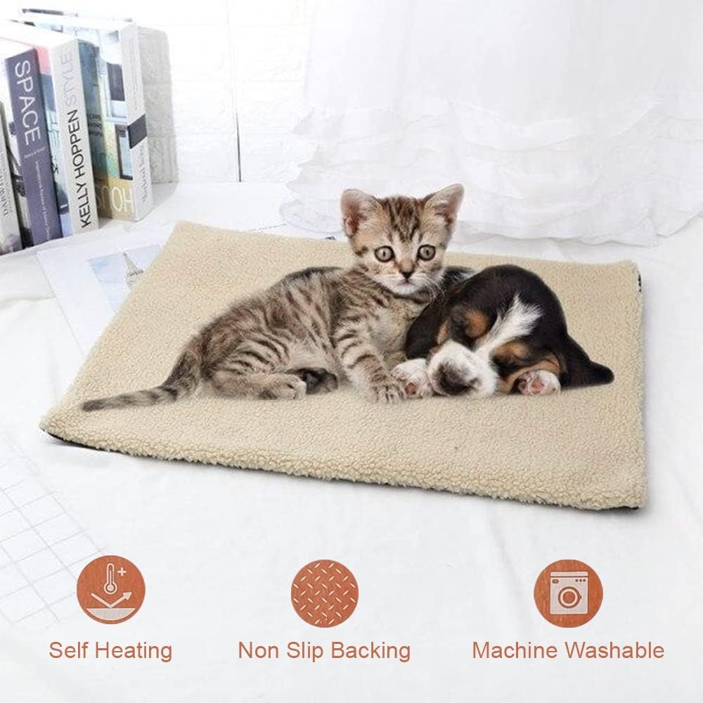 Самонагріваючий килимок для домашніх тварин ∙ Килимок самонагрівний теплоїзол 60×45 см без електрики знімний чохол - мініатюра 9